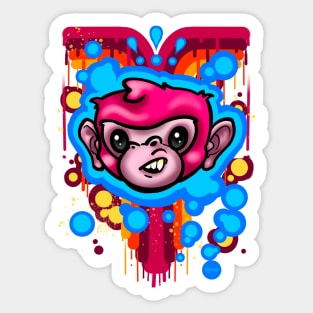 Bubble Monkey Sticker